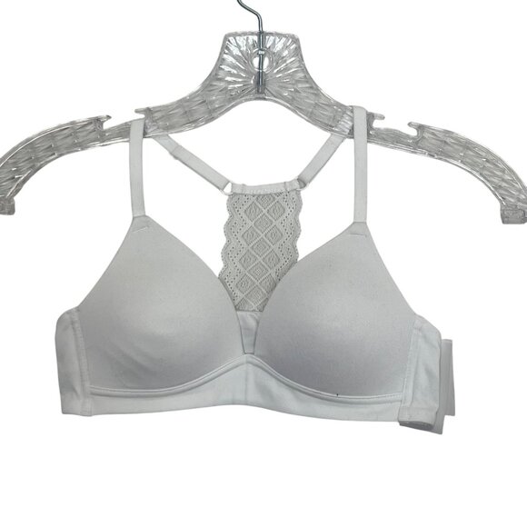 Maidenform Girl Wireless Bra Size 34A White New Soft Comfort Molded Cups - Picture 1 of 11